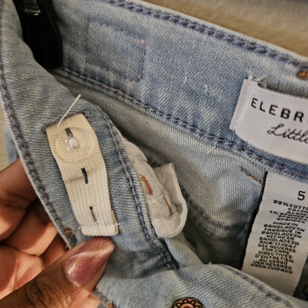 Celebrity Pink Light Wash Distressed Kids Jeans - Picture 10 of 13